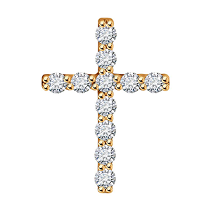 Подвески «Крест» золотые