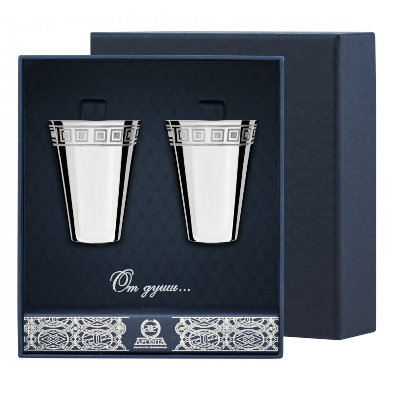 Набор рюмок 1052НБ00801_к "Квадрат" (2пр) + футляр