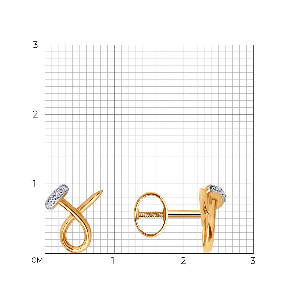Серьги пусеты 0200413