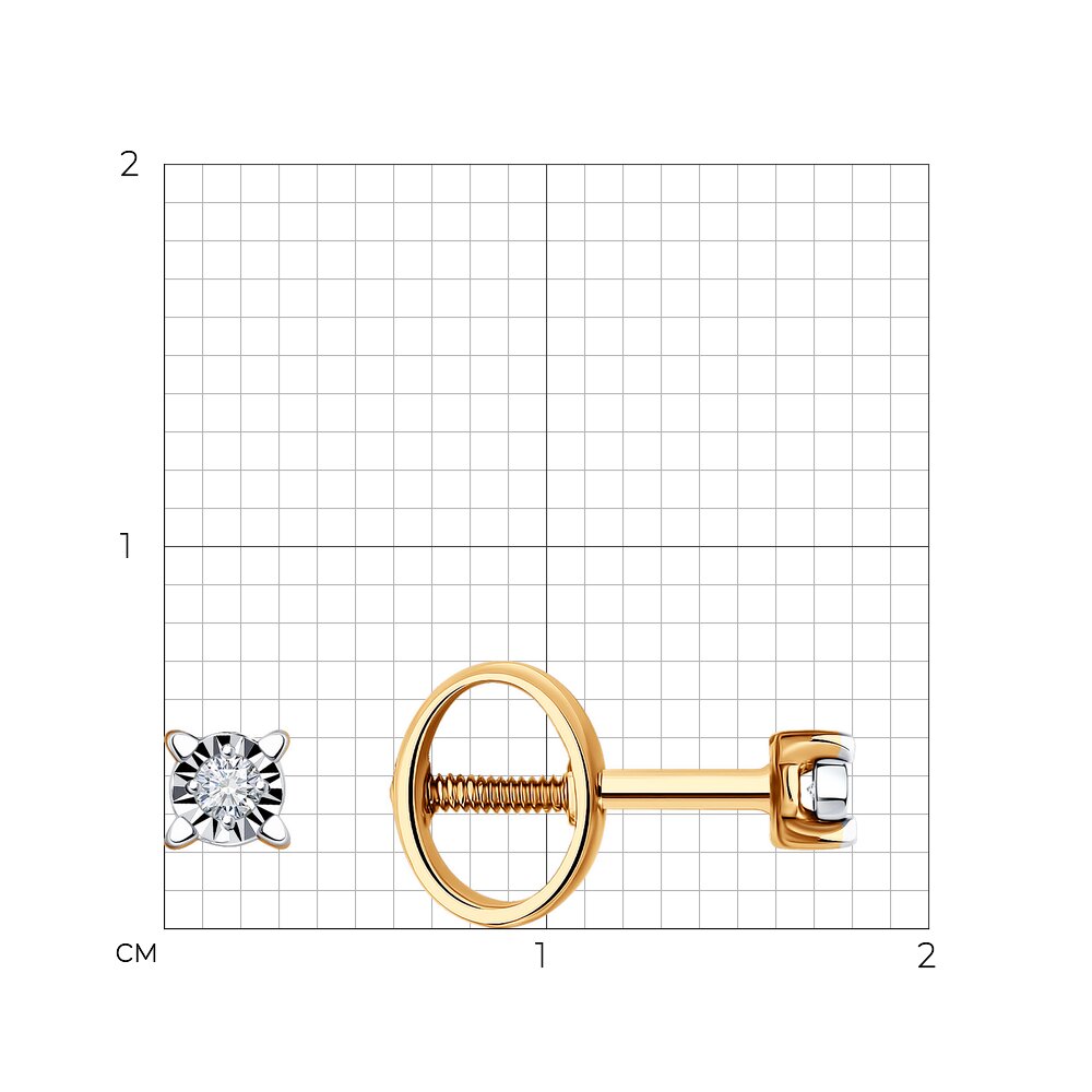 Серьги пусеты 1022266 №23 105