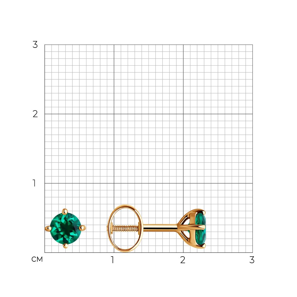 Серьги пусеты 728735