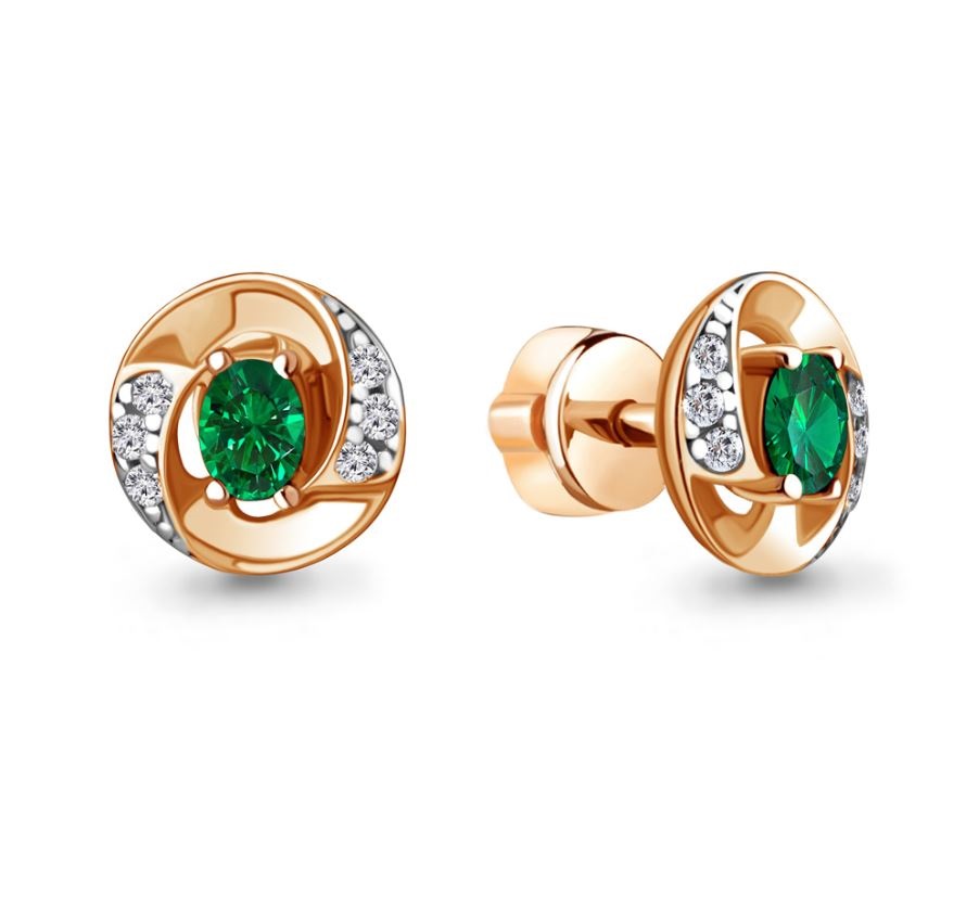 Серьги пусеты 49247АГ.1