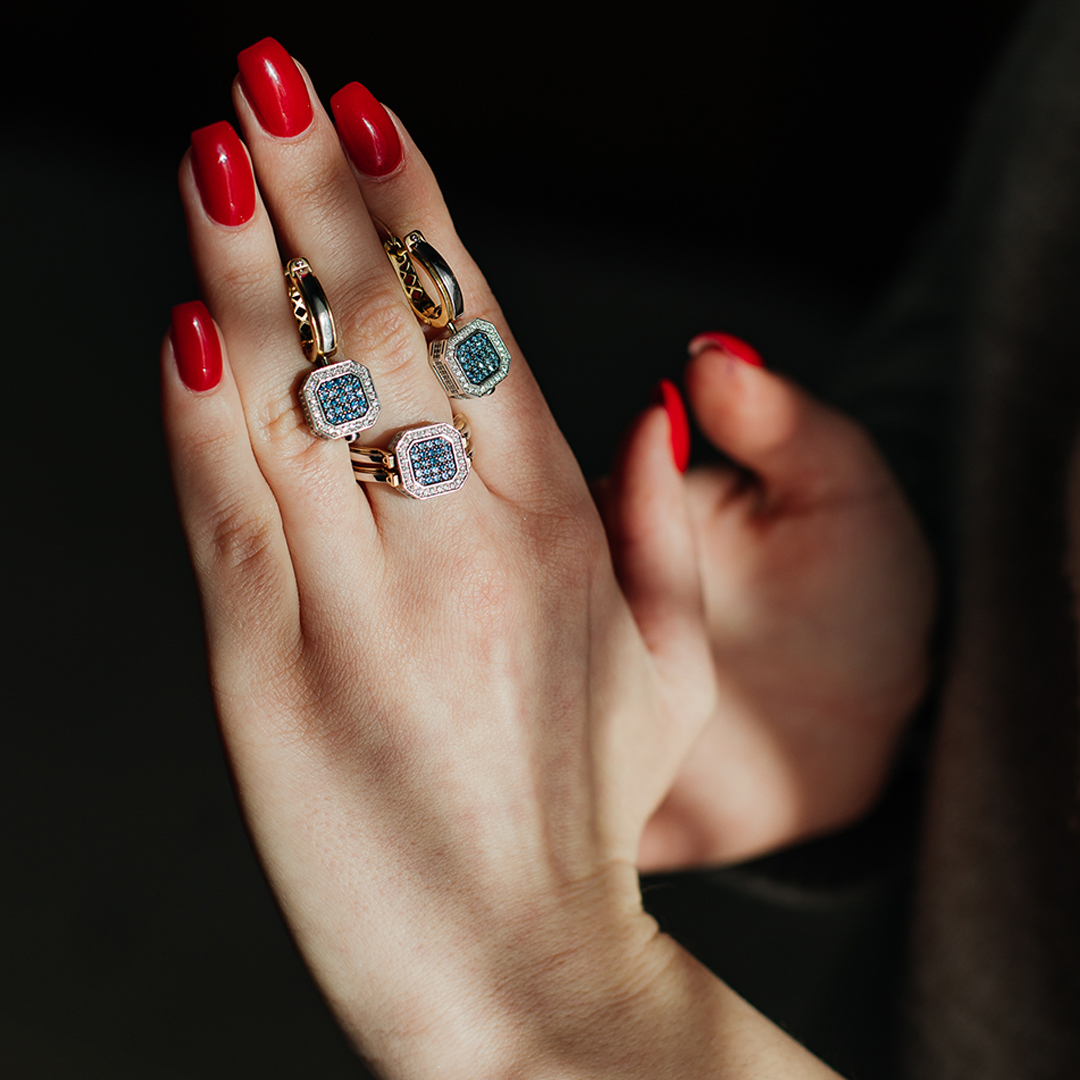 Серьги 5-4552-106-2Ж-СапШмп