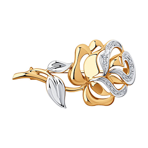 Броши золотые с драгоценными камнями