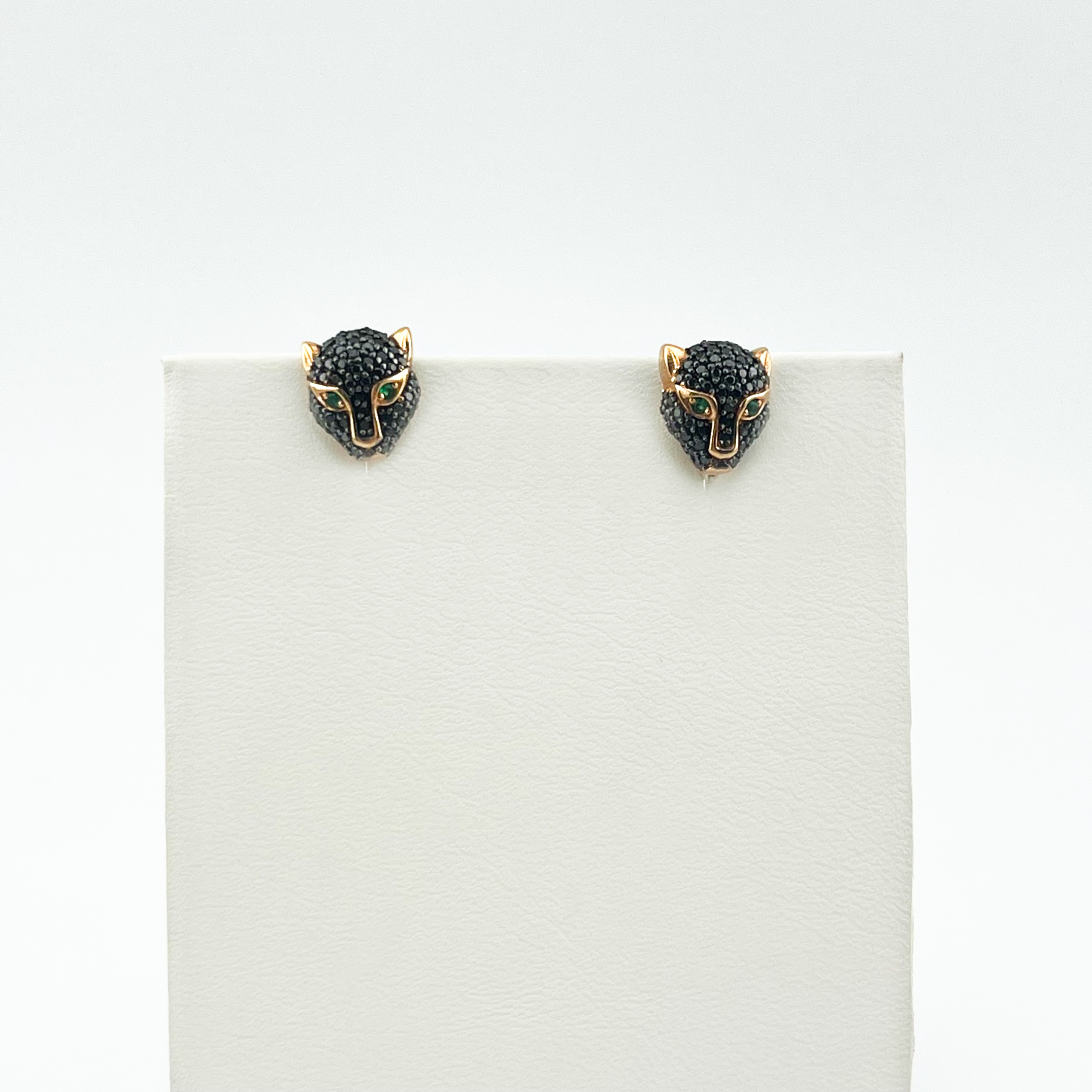 Серьги пусеты 5-5883-106-2К-Чбр