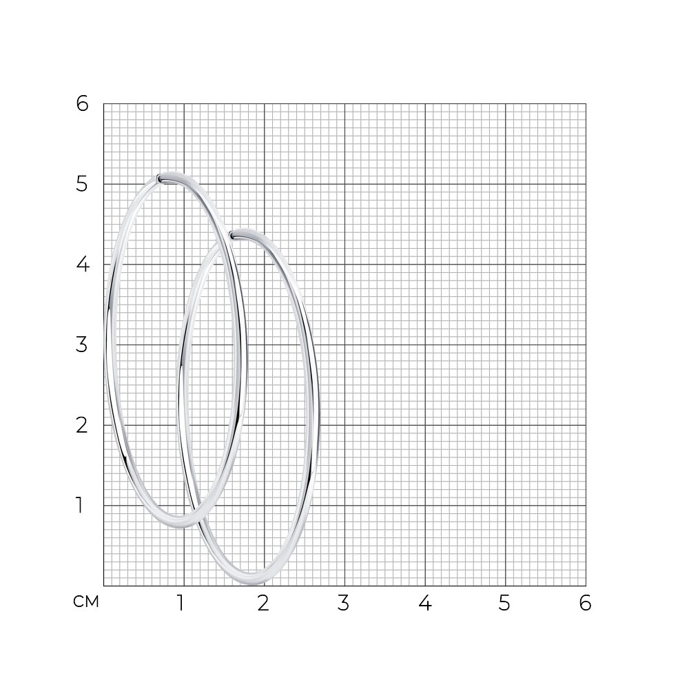 Серьги конго 94-124-01724-1 d 40 мм