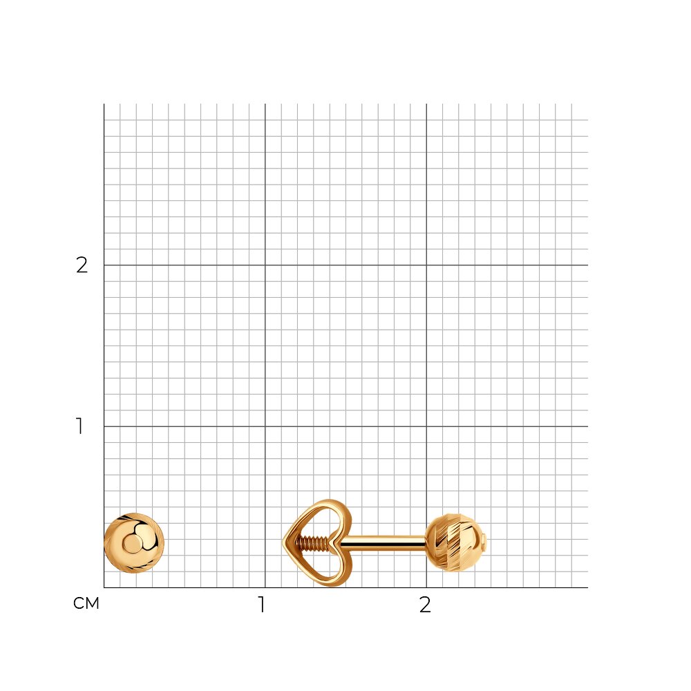 Серьги пусеты 51-122-01164-2