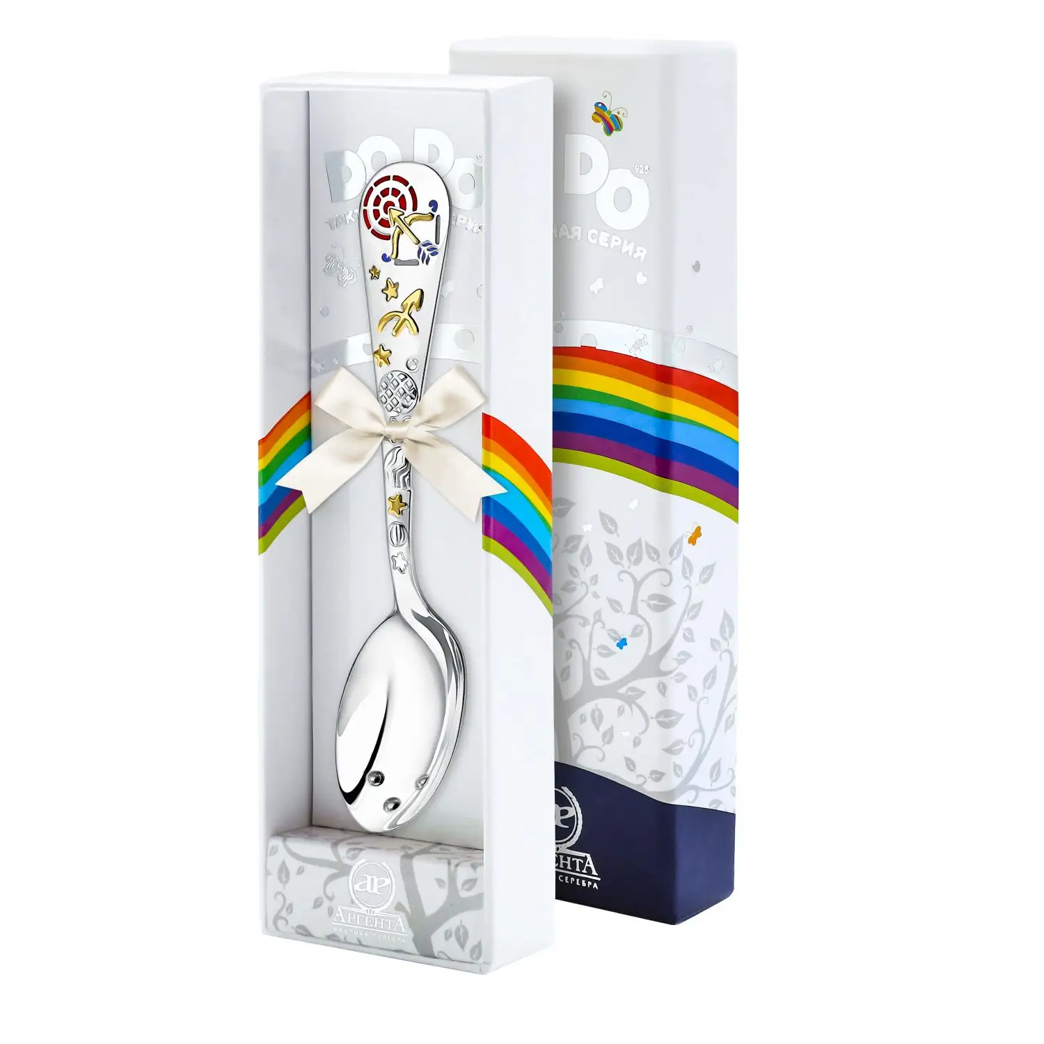 Ложка 1153ЛЖ05808 детская "Зодиак-Стрелец" ч/п с эмалью + футл