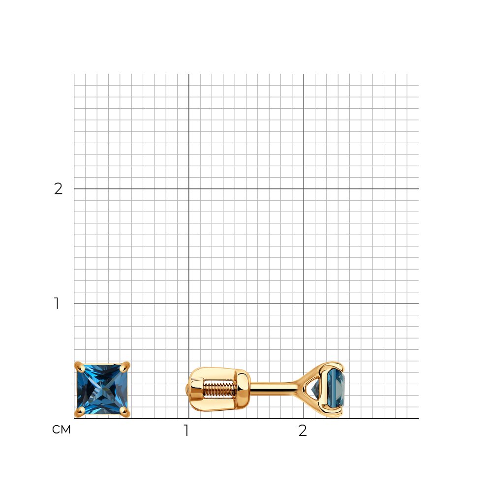 Серьги пусеты 728079